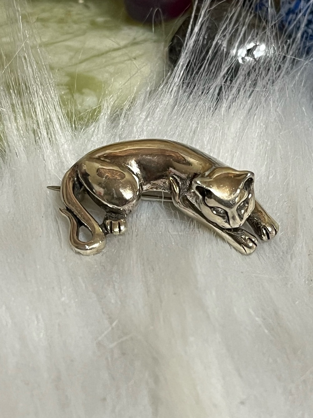 Sterling Jezlaine Cat Brooch